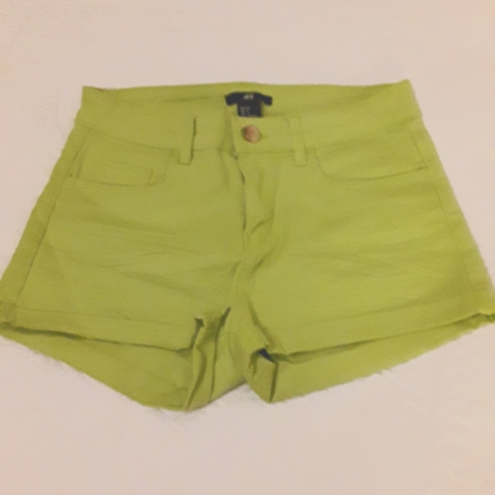 H&M LIME GREEN SHORTS